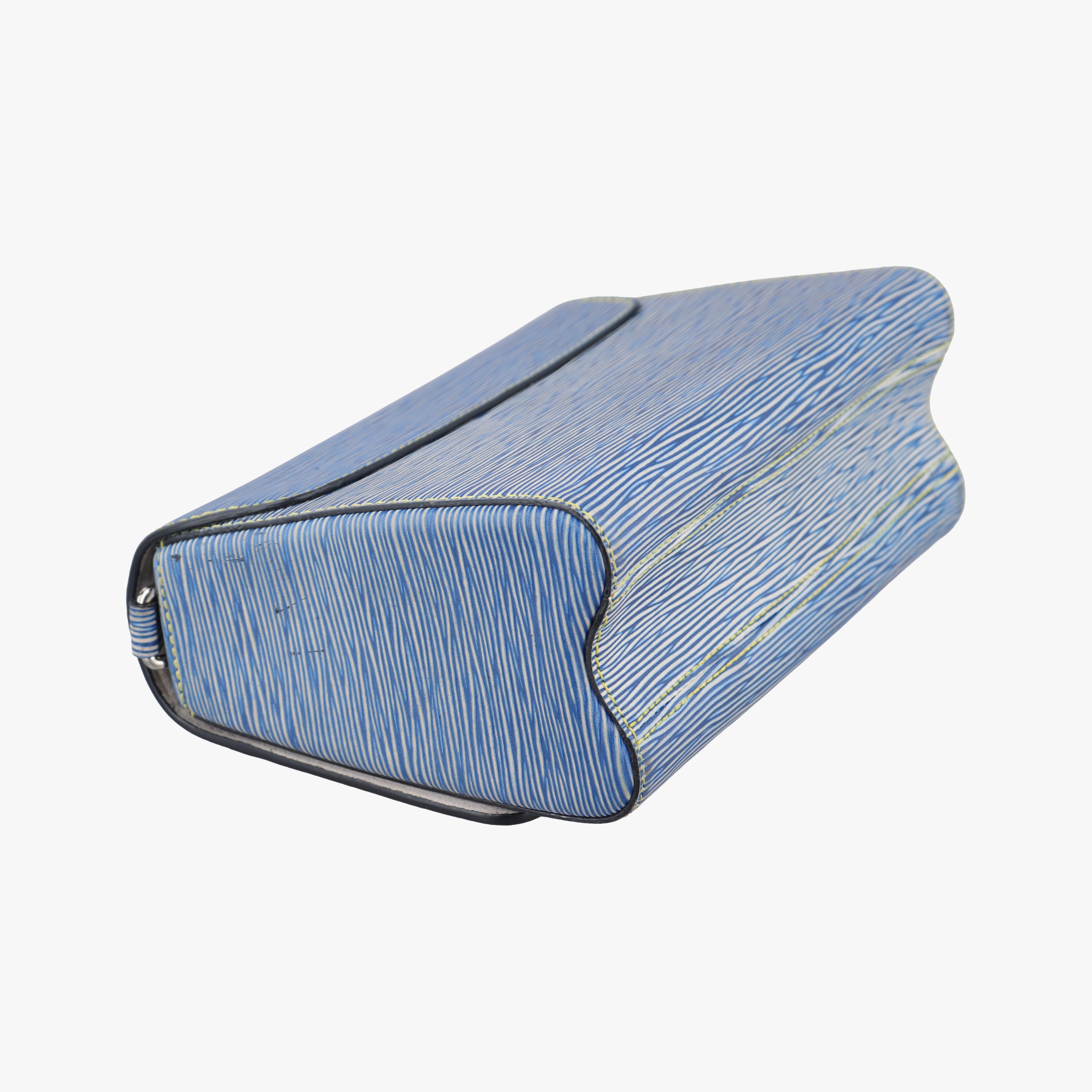 Pre-owned Louis Vuitton Portefeuille Twist Denim blue Epi M61036 shoulderbag | stylenewstar