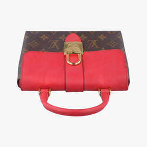 Pre-owned Louis Vuitton Rocky BB Monogram/Brown x Red Monogram canvas x calf leather M44322 shoulderbag | stylenewstar