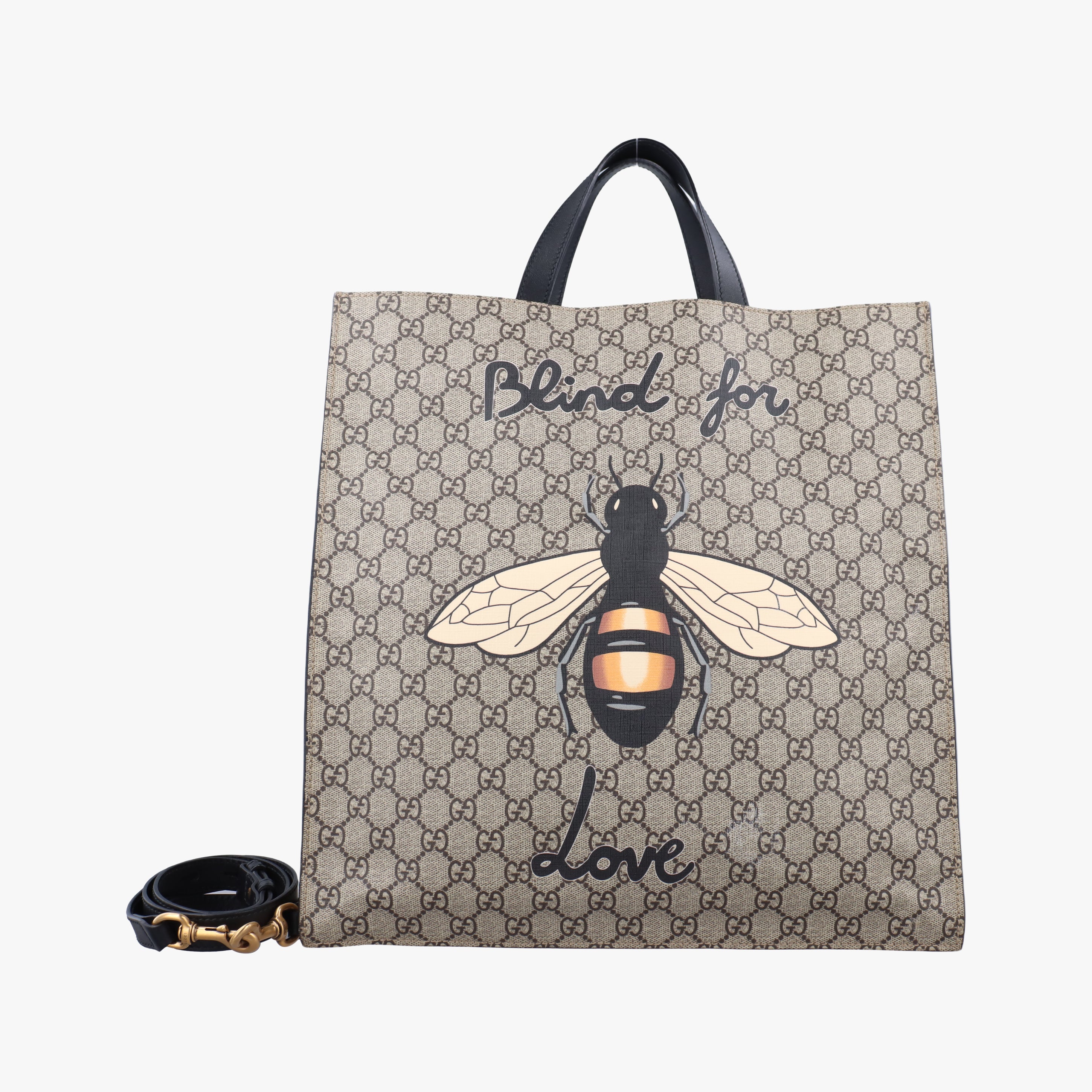 Pre-owned Gucci GG Supreme Bee beige×Multicolour PVC coated canvas 450950 shoulderbag | stylenewstar