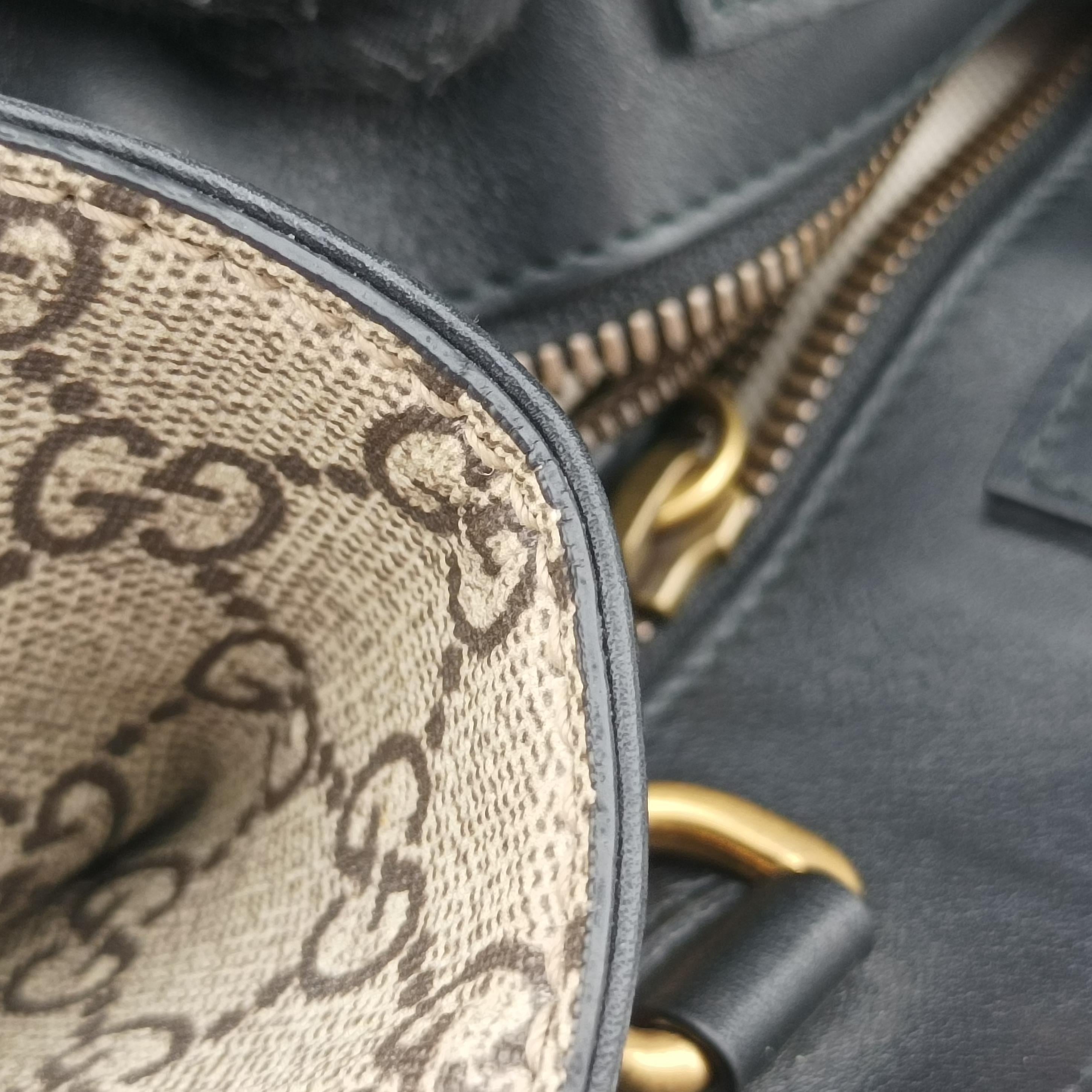 Pre-owned Gucci GG Supreme Bee beige×Multicolour PVC coated canvas 450950 shoulderbag | stylenewstar