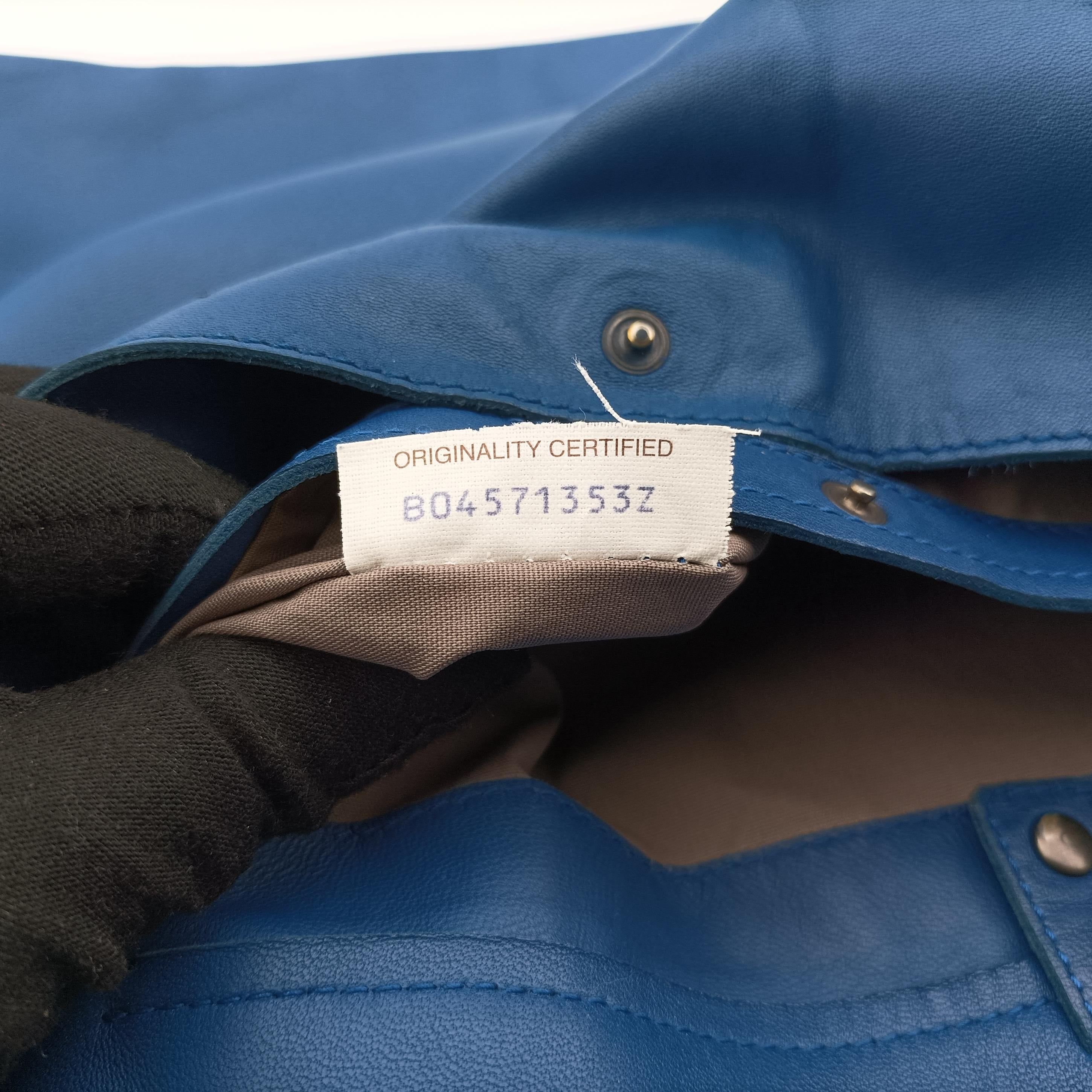 Pre-owned Bottega Veneta Intrecciato Blue lambskin  shoulderbag | stylenewstar