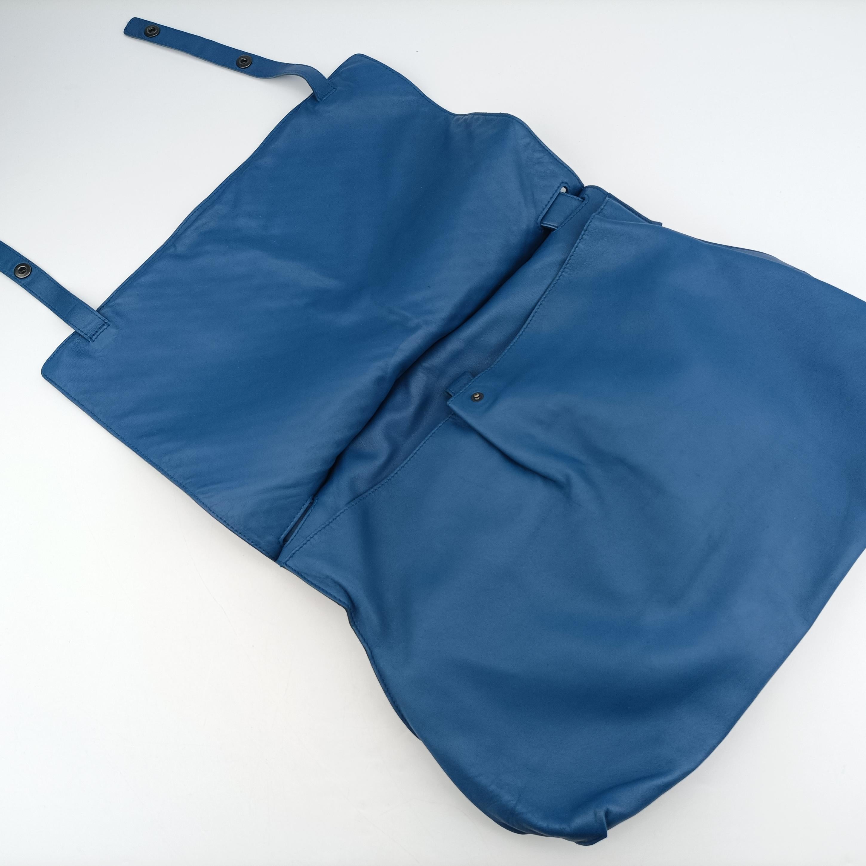 Pre-owned Bottega Veneta Intrecciato Blue lambskin  shoulderbag | stylenewstar