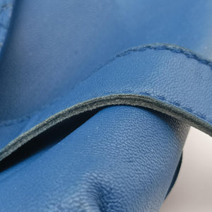 Pre-owned Bottega Veneta Intrecciato Blue lambskin  shoulderbag | stylenewstar