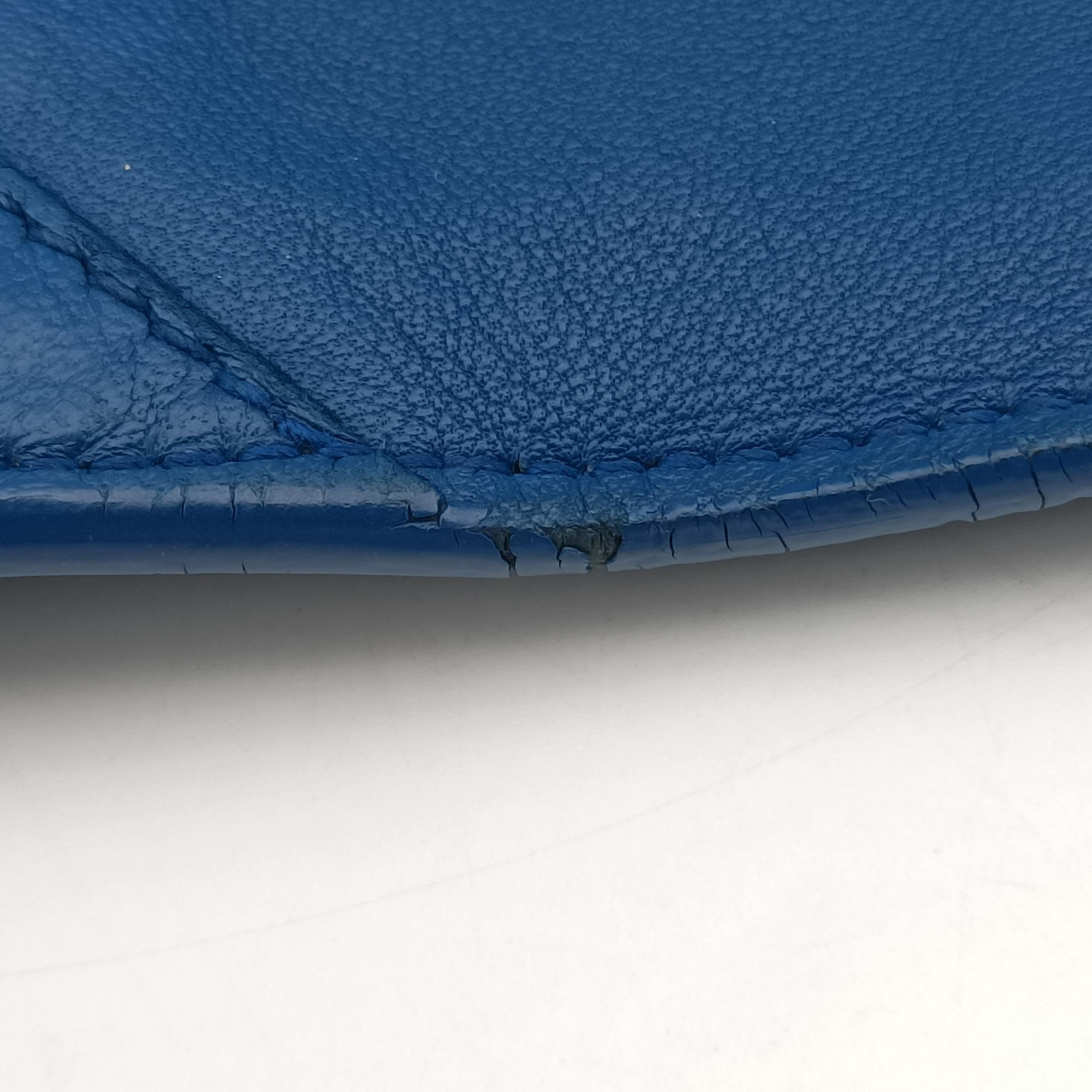 Pre-owned Bottega Veneta Intrecciato Blue lambskin  shoulderbag | stylenewstar