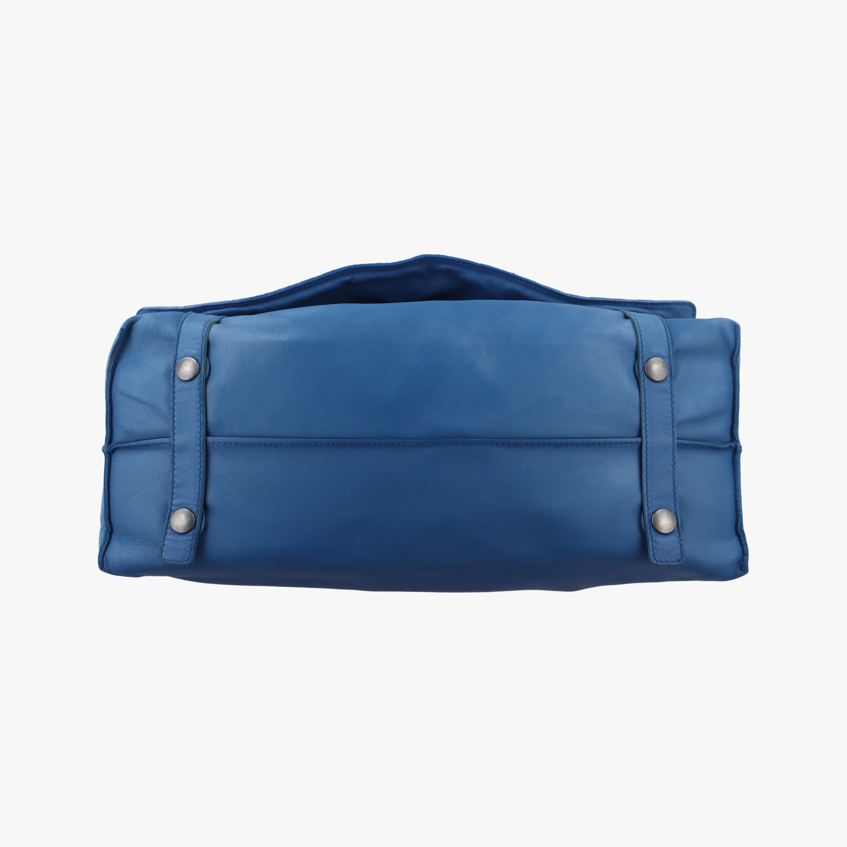 Pre-owned Bottega Veneta Intrecciato Blue lambskin  shoulderbag | stylenewstar