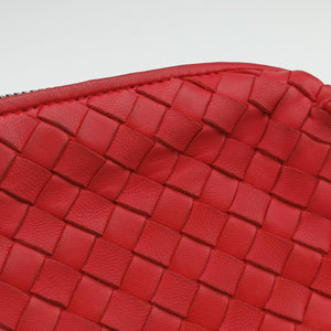 Pre-owned Bottega Veneta NODINI Intrecciato Red lambskin  shoulderbag | stylenewstar