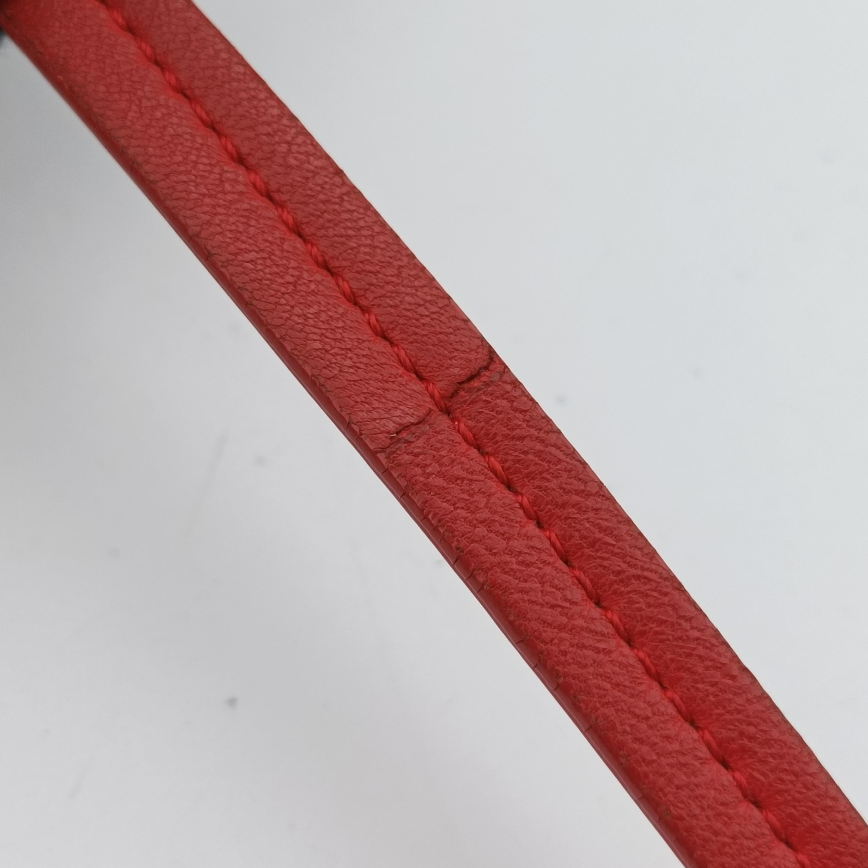 Pre-owned Bottega Veneta NODINI Intrecciato Red lambskin  shoulderbag | stylenewstar