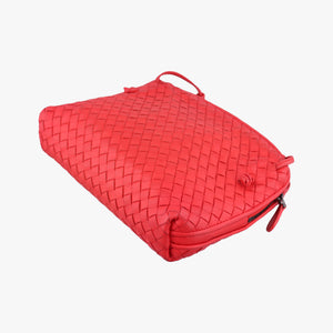 Pre-owned Bottega Veneta NODINI Intrecciato Red lambskin  shoulderbag | stylenewstar