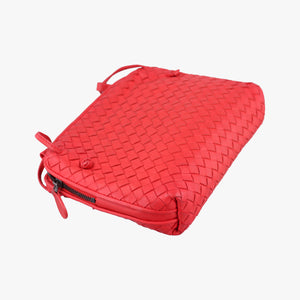 Pre-owned Bottega Veneta NODINI Intrecciato Red lambskin  shoulderbag | stylenewstar