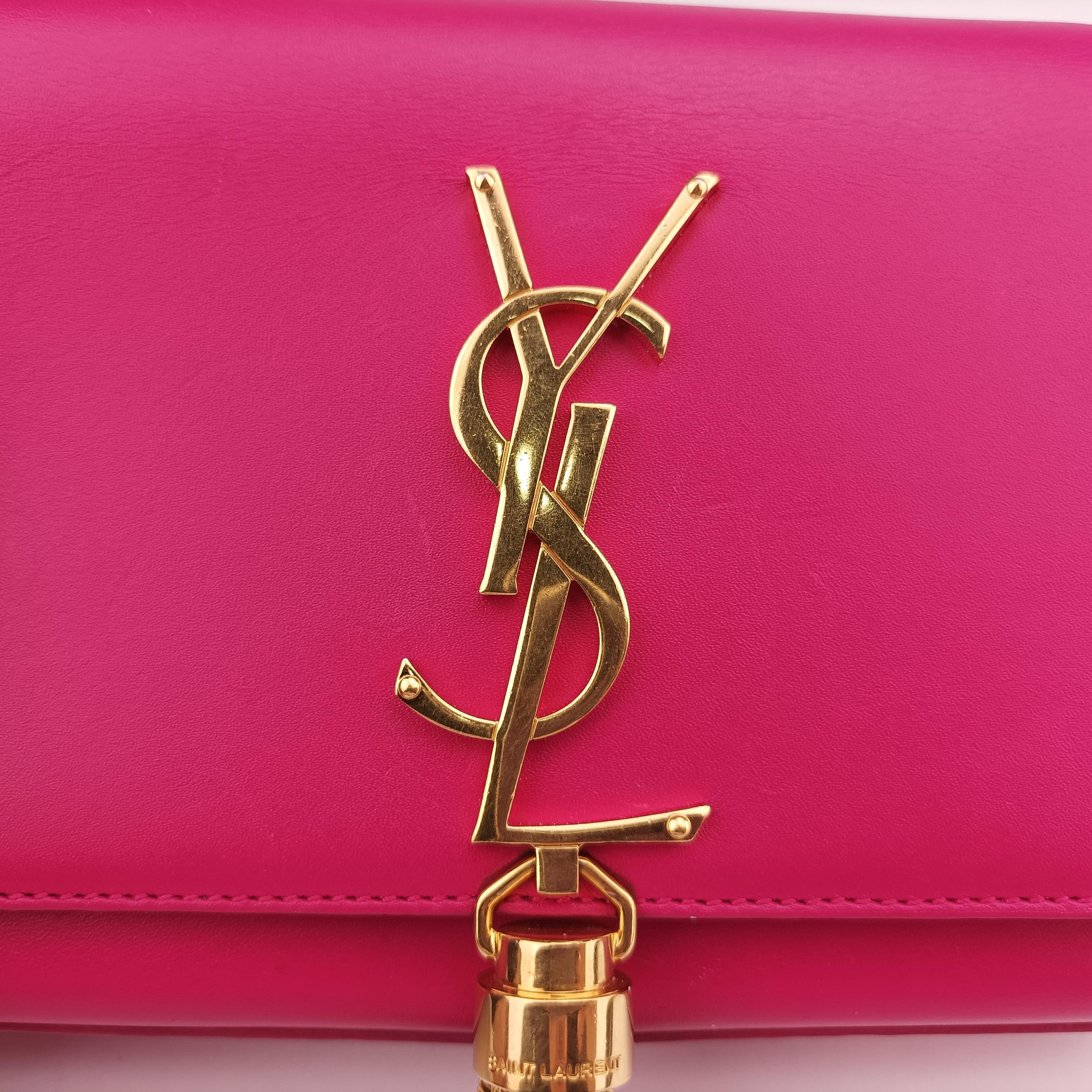 Pre-owned Yves Saint Laurent KATE Pink Leather 354120 shoulderbag | stylenewstar