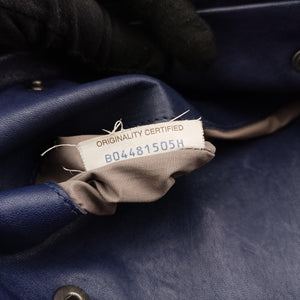 Pre-owned Bottega Veneta Intrecciato Blue lambskin  shoulderbag | stylenewstar