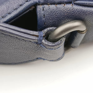 Pre-owned Bottega Veneta Intrecciato Blue lambskin  shoulderbag | stylenewstar