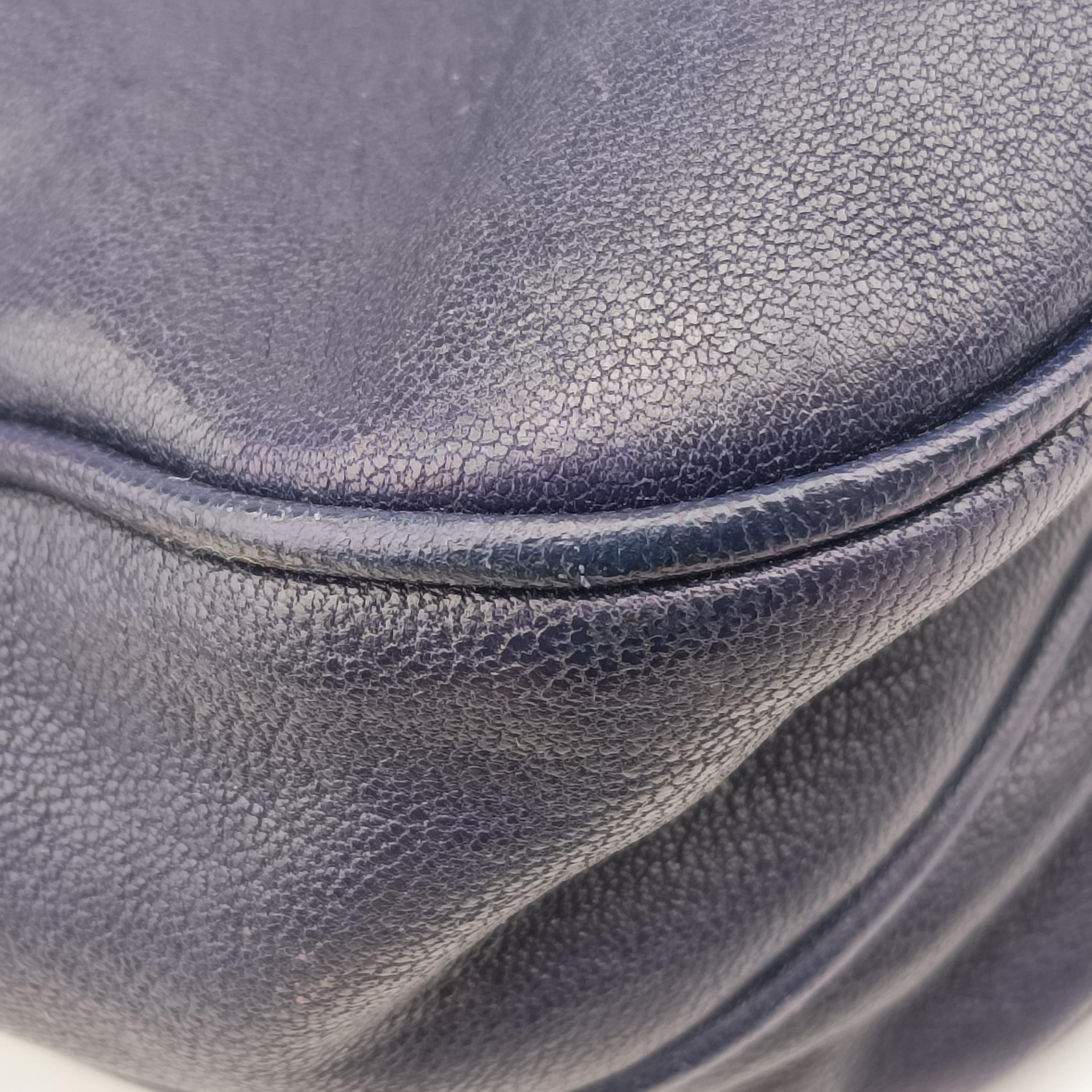 Pre-owned Bottega Veneta Intrecciato Blue lambskin  shoulderbag | stylenewstar