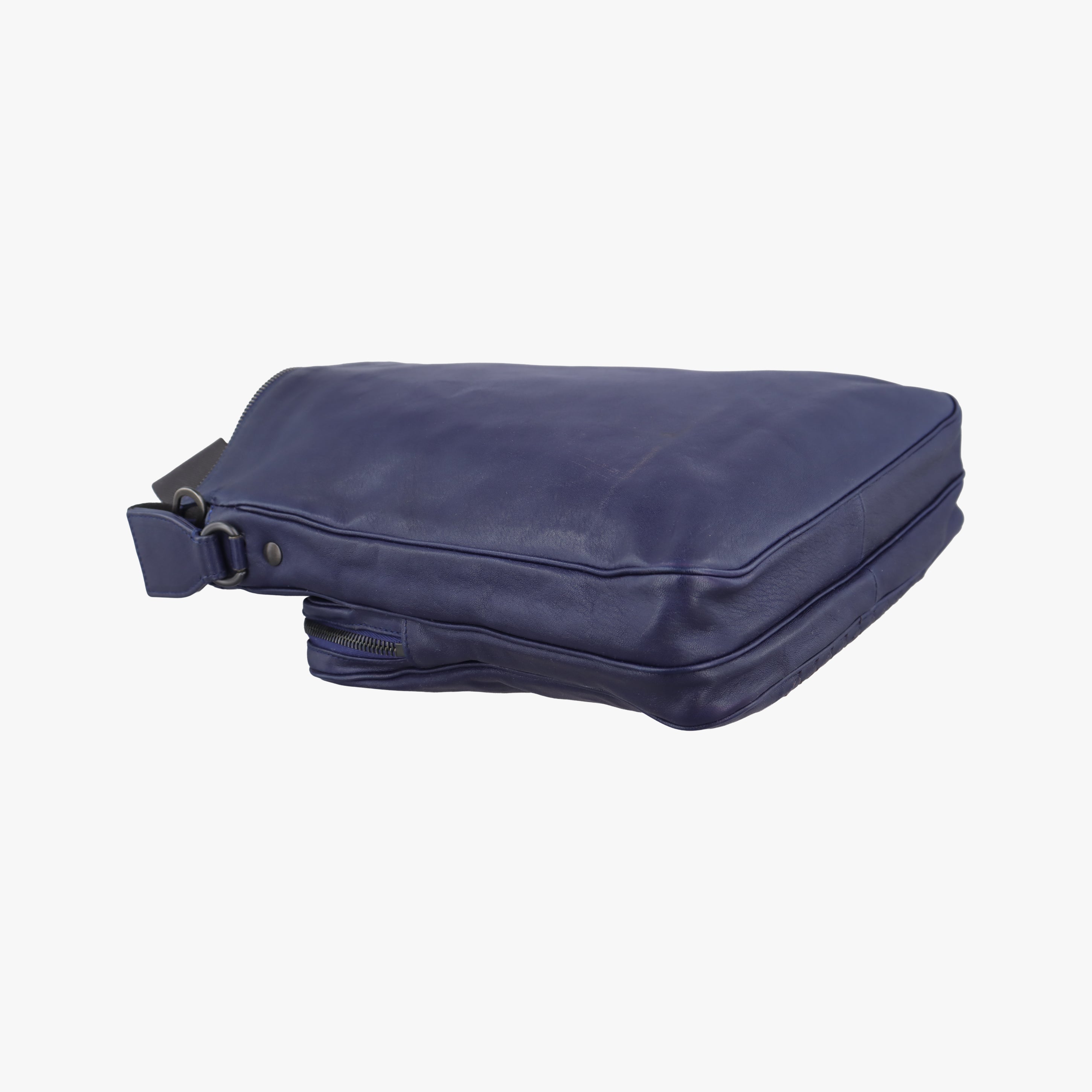 Pre-owned Bottega Veneta Intrecciato Blue lambskin  shoulderbag | stylenewstar