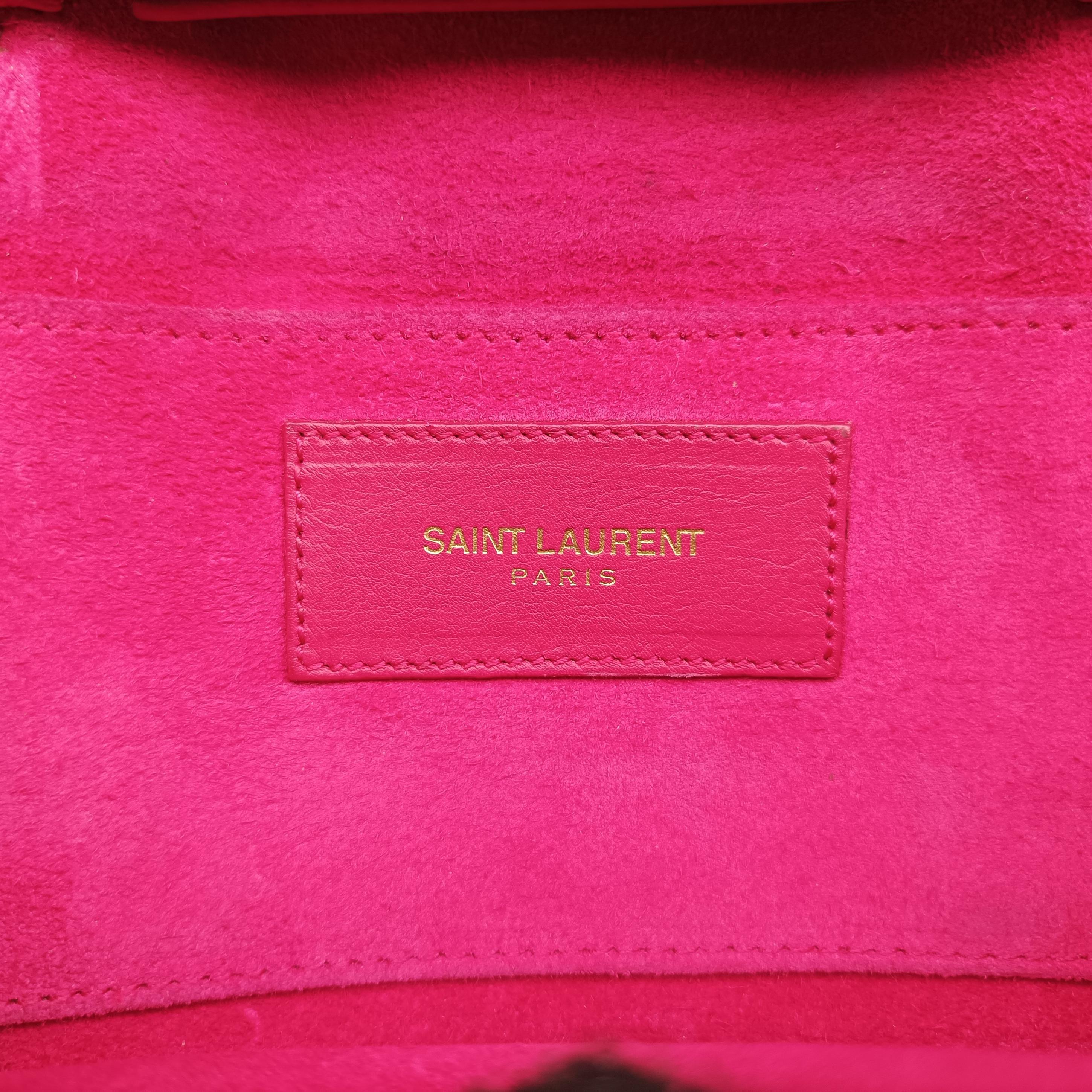 Secondhand Yves Saint Laurent ChYc Mini Y Line Classic Cabasique WOC Rose Leather 311215 shoulderbag | stylenewstar