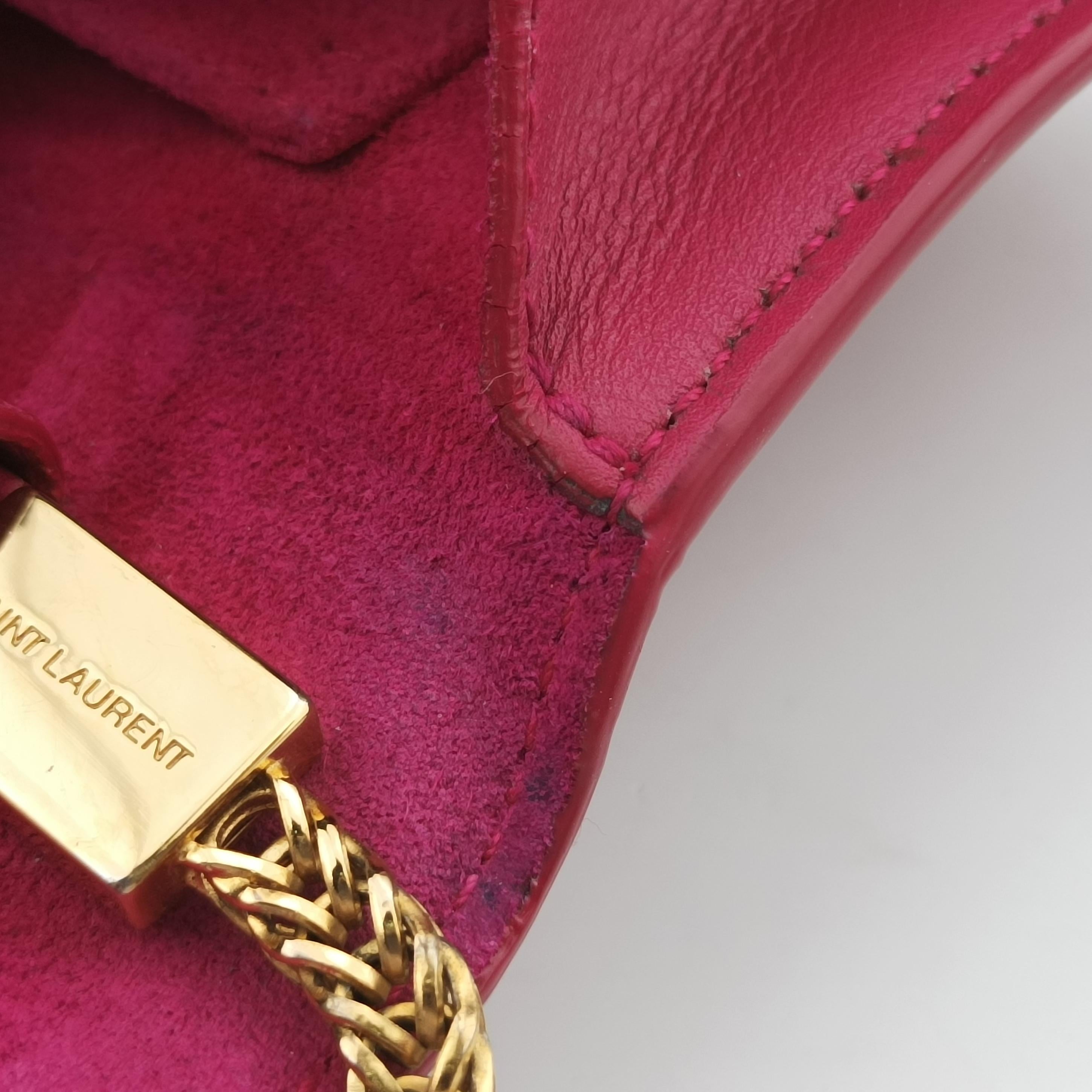 Secondhand Yves Saint Laurent ChYc Mini Y Line Classic Cabasique WOC Rose Leather 311215 shoulderbag | stylenewstar