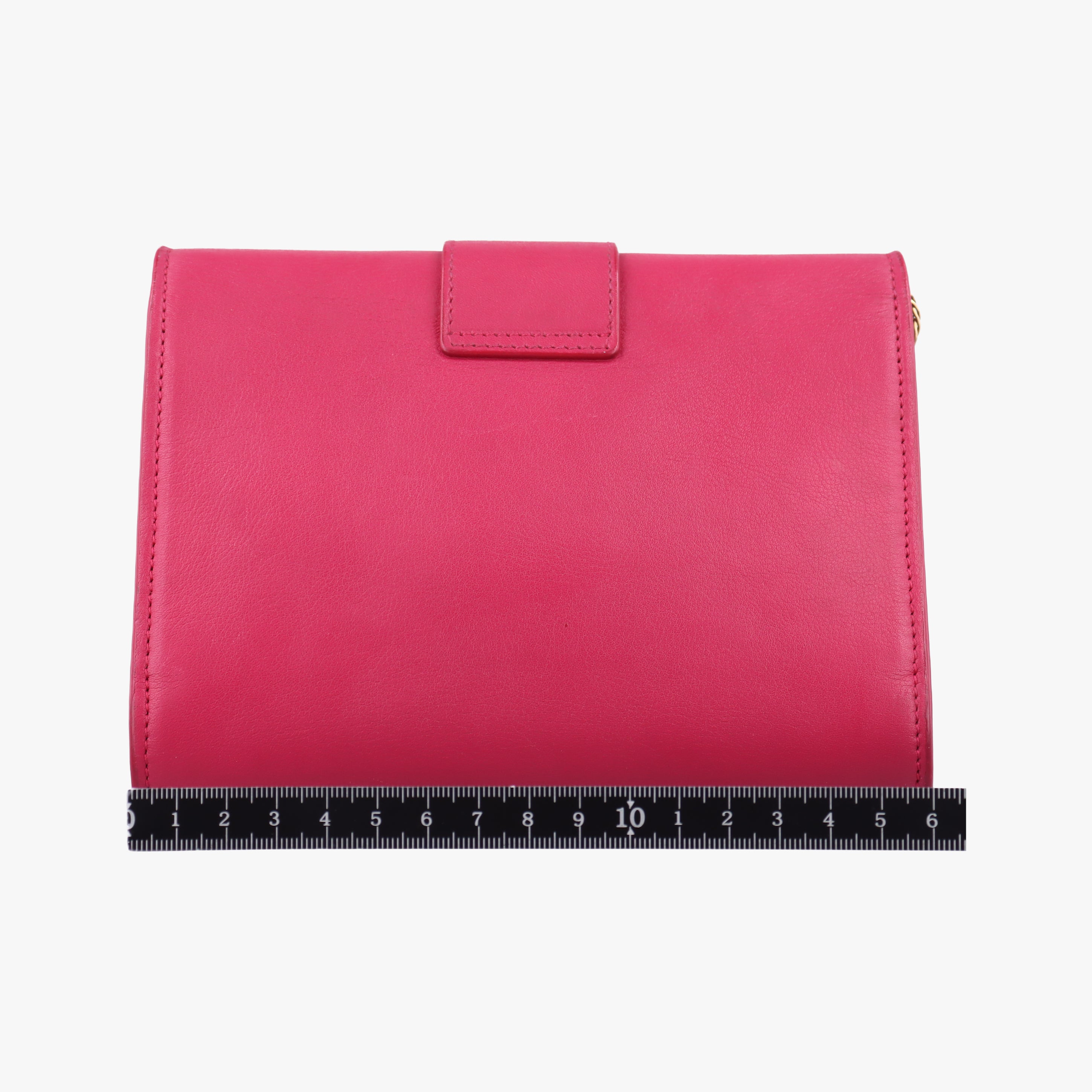 Secondhand Yves Saint Laurent ChYc Mini Y Line Classic Cabasique WOC Rose Leather 311215 shoulderbag | stylenewstar