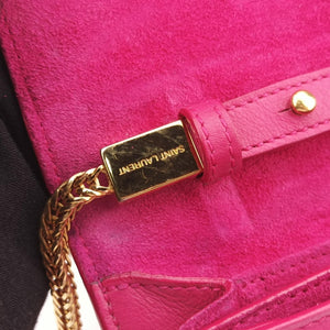 Secondhand Yves Saint Laurent ChYc Mini Y Line Classic Cabasique WOC Rose Leather 311215 shoulderbag | stylenewstar