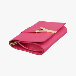 Secondhand Yves Saint Laurent ChYc Mini Y Line Classic Cabasique WOC Rose Leather 311215 shoulderbag | stylenewstar