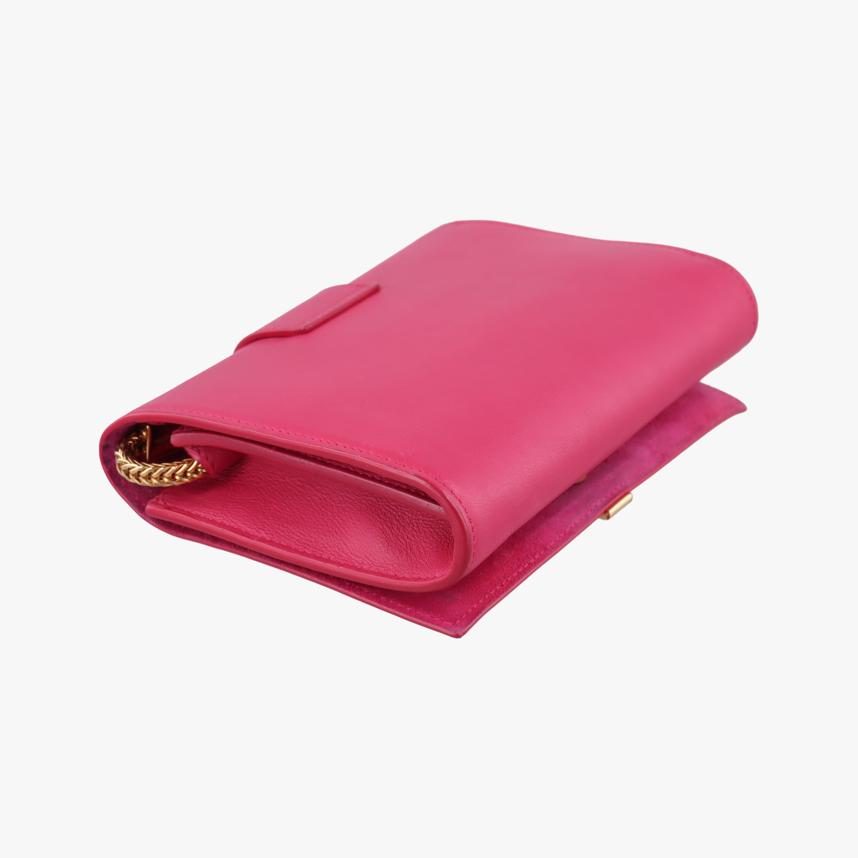 Secondhand Yves Saint Laurent ChYc Mini Y Line Classic Cabasique WOC Rose Leather 311215 shoulderbag | stylenewstar