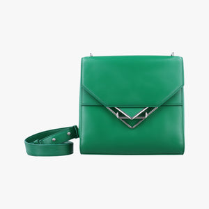Secondhand Bottega Veneta The Clip Green Leather  shoulderbag | stylenewstar
