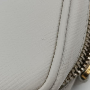 Pre-owned Prada VITELLO PHENIX camera bag White SAFFIANO Leather 1N1674 shoulderbag | stylenewstar