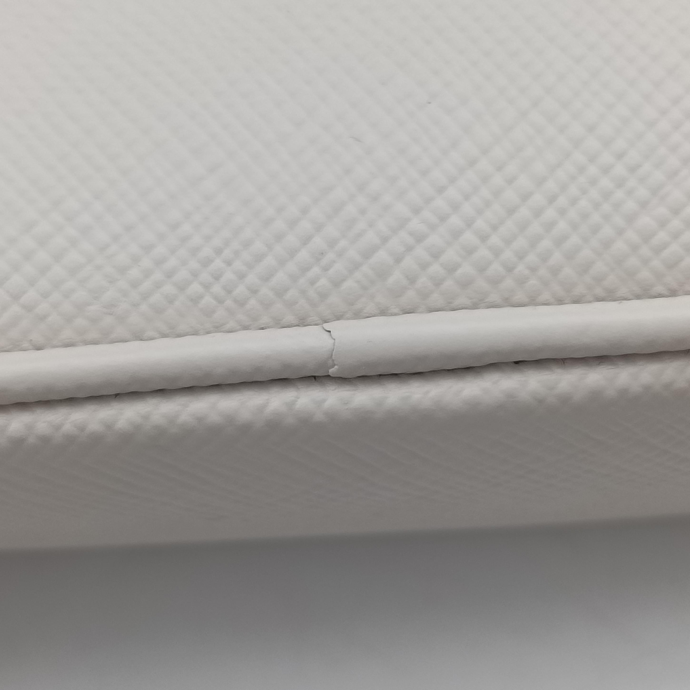 Pre-owned Prada VITELLO PHENIX camera bag White SAFFIANO Leather 1N1674 shoulderbag | stylenewstar