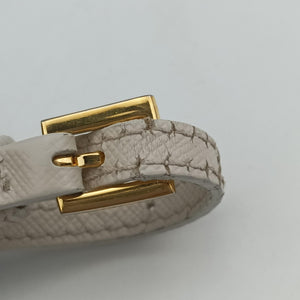 Pre-owned Prada VITELLO PHENIX camera bag White SAFFIANO Leather 1N1674 shoulderbag | stylenewstar