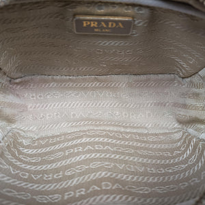 Pre-owned Prada VITELLO PHENIX camera bag White SAFFIANO Leather 1N1674 shoulderbag | stylenewstar