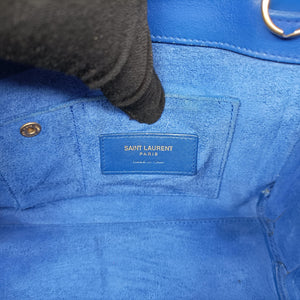 Pre-owned Yves Saint Laurent SAC DE JOUR Blue Leather 340778 shoulderbag | stylenewstar