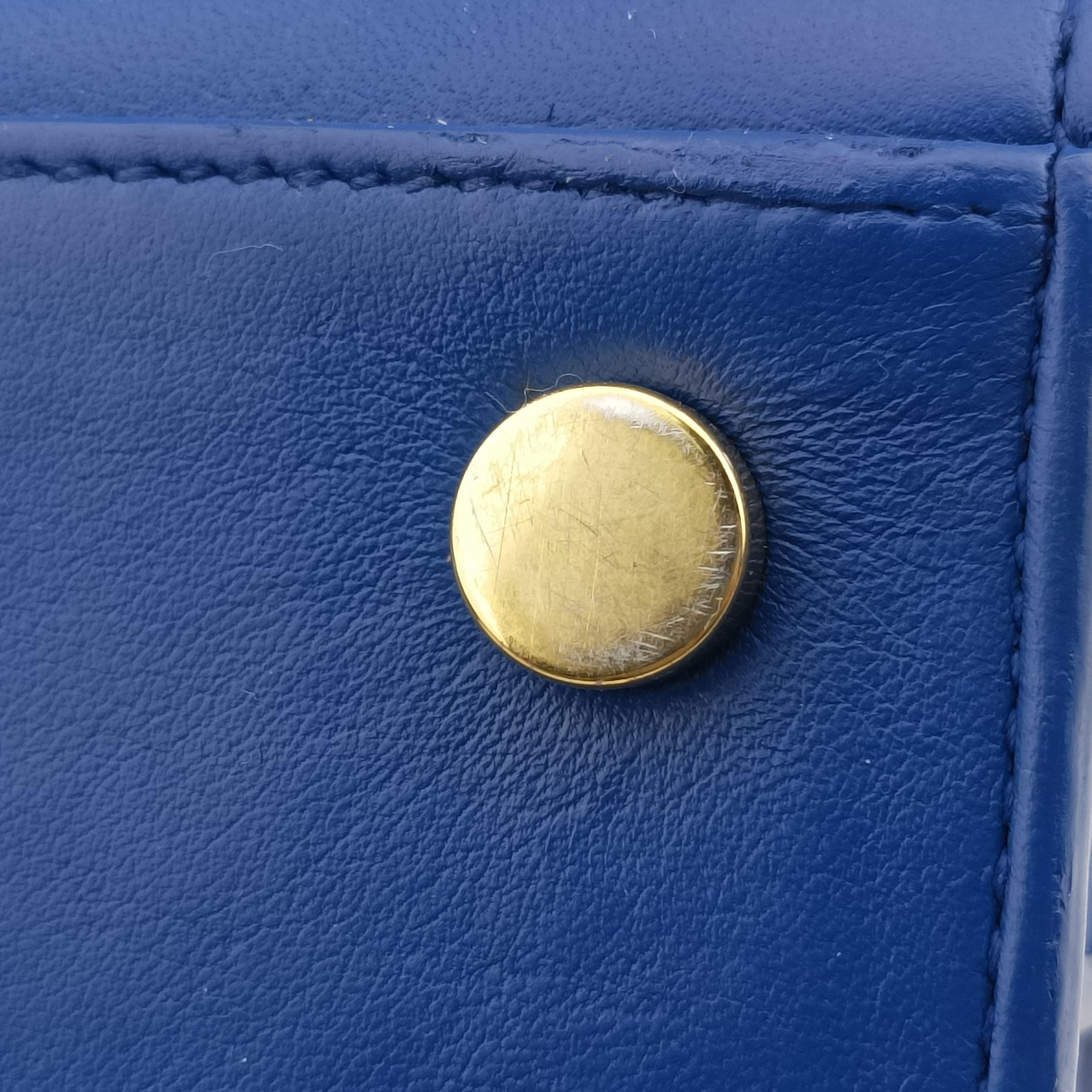 Pre-owned Yves Saint Laurent SAC DE JOUR Blue Leather 340778 shoulderbag | stylenewstar