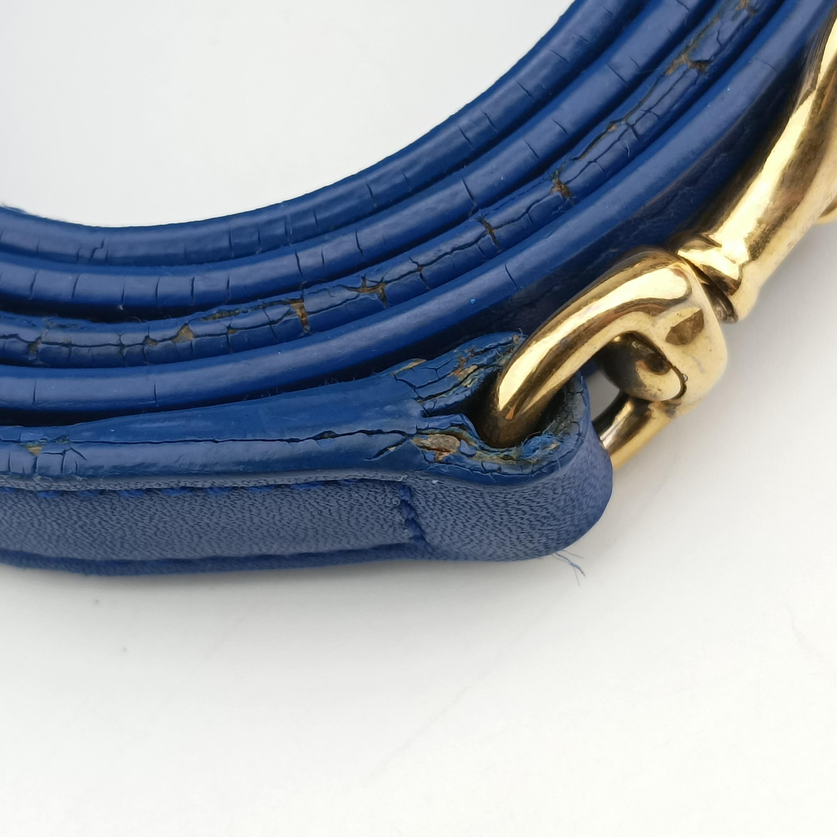 Pre-owned Yves Saint Laurent SAC DE JOUR Blue Leather 340778 shoulderbag | stylenewstar