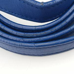 Pre-owned Yves Saint Laurent SAC DE JOUR Blue Leather 340778 shoulderbag | stylenewstar