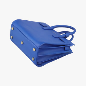 Pre-owned Yves Saint Laurent SAC DE JOUR Blue Leather 340778 shoulderbag | stylenewstar