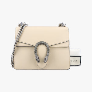 Pre-owned Gucci Dionysus White Leather 421970 shoulderbag | stylenewstar