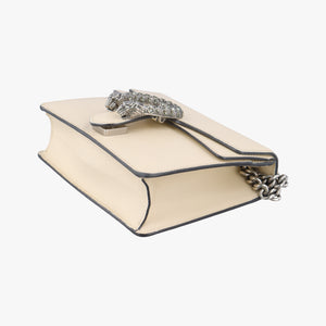 Pre-owned Gucci Dionysus White Leather 421970 shoulderbag | stylenewstar