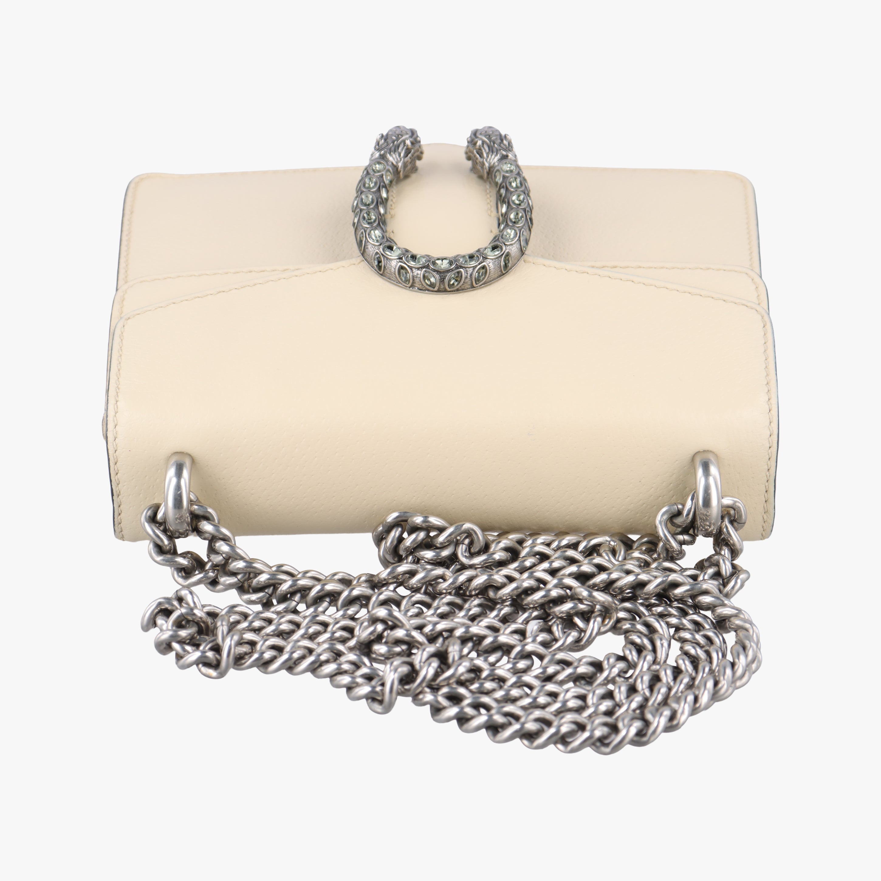 Pre-owned Gucci Dionysus White Leather 421970 shoulderbag | stylenewstar