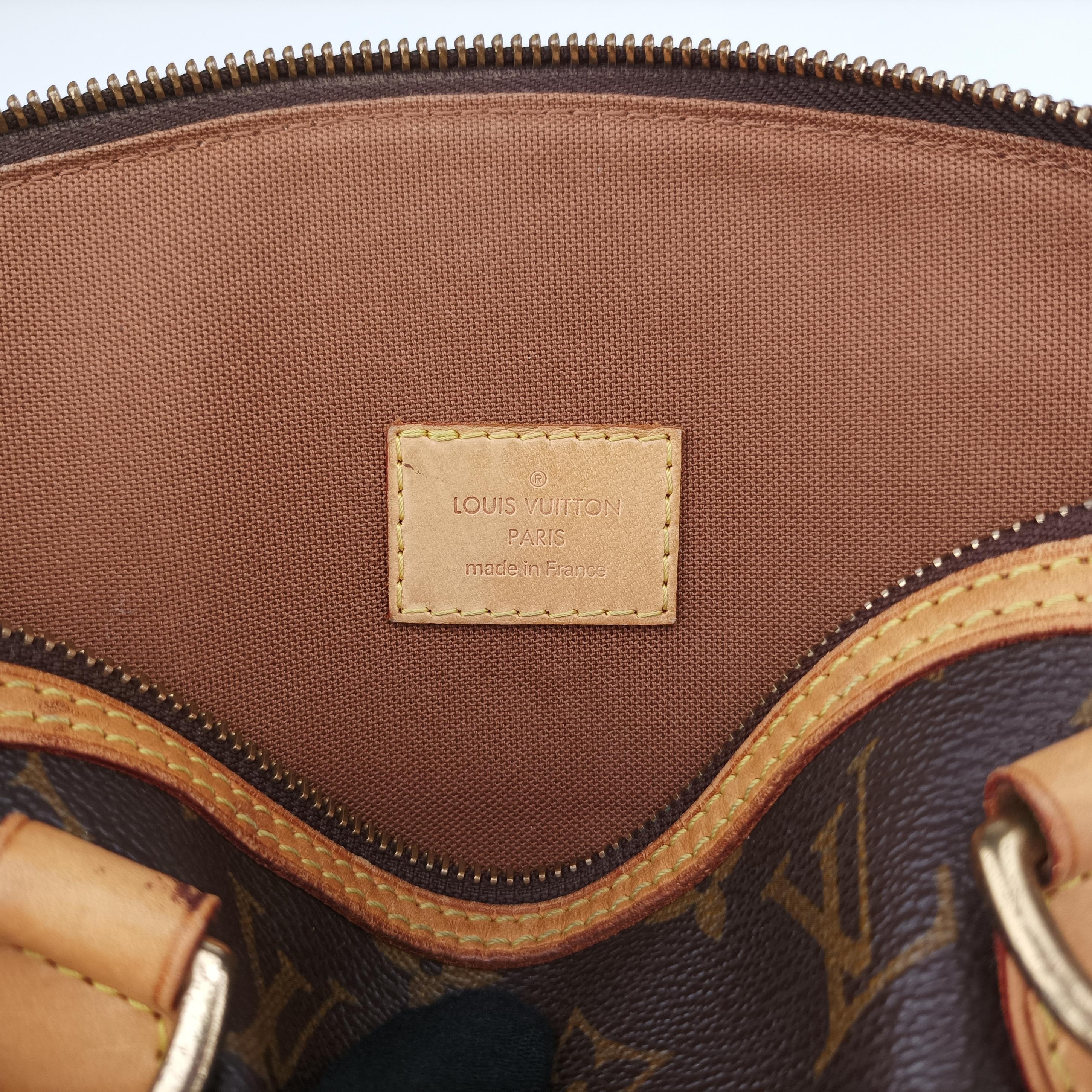 Pre-owned Louis Vuitton LOCKIT Brown Monogram Canvas M40102 handbag | stylenewstar