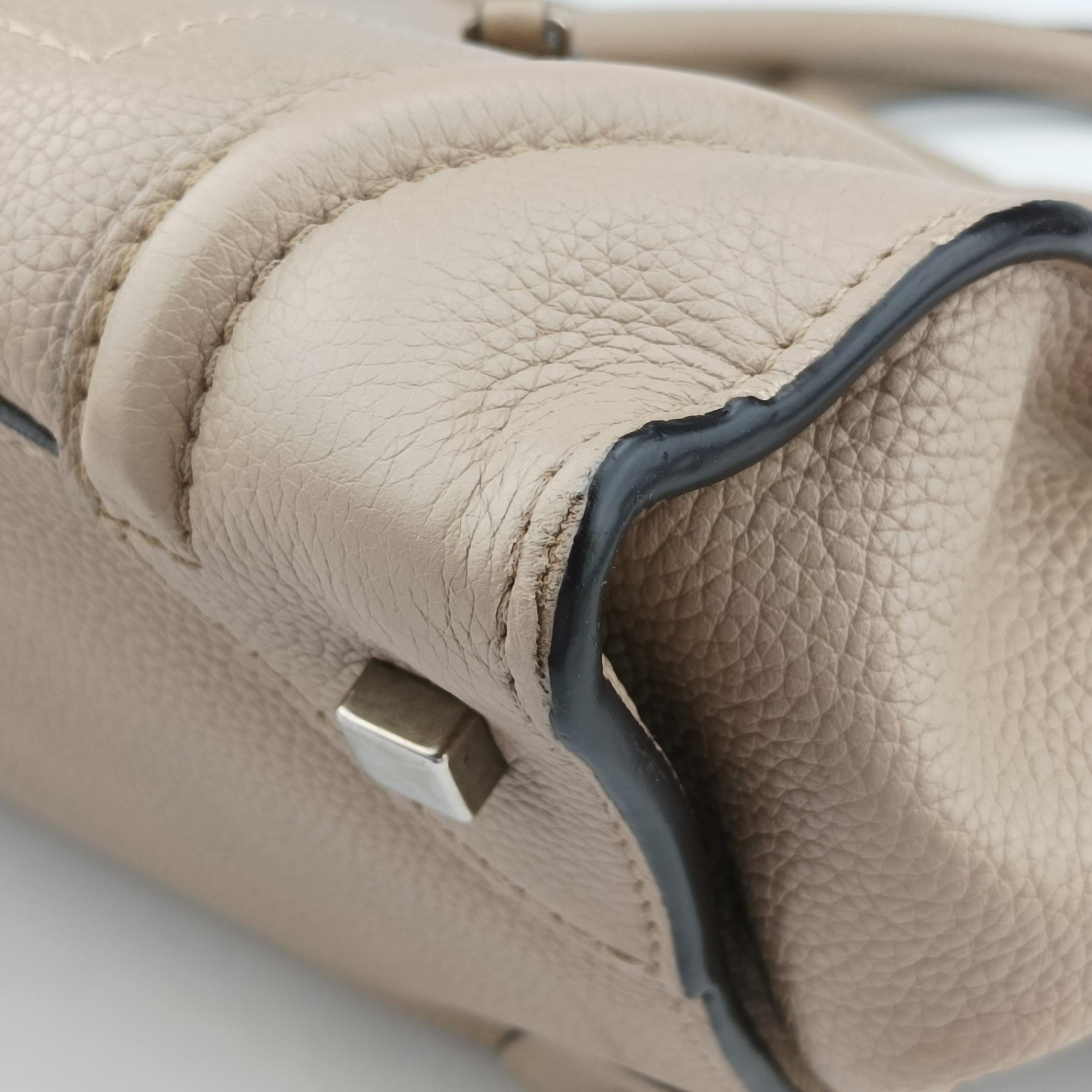 Secondhand Celine luggage mini shopper Beige leather  handbag | stylenewstar