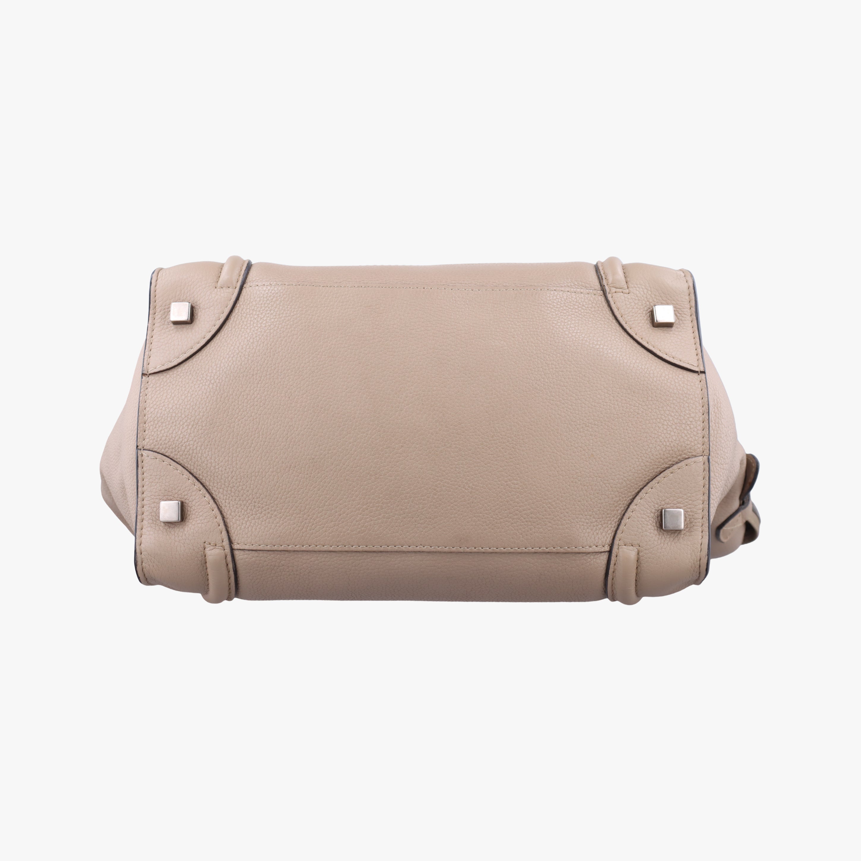 Secondhand Celine luggage mini shopper Beige leather  handbag | stylenewstar