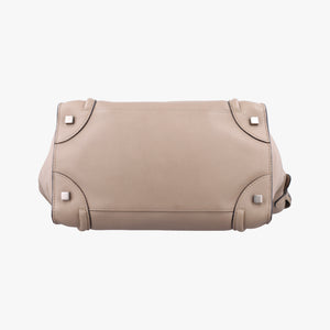 Secondhand Celine luggage mini shopper Beige leather  handbag | stylenewstar