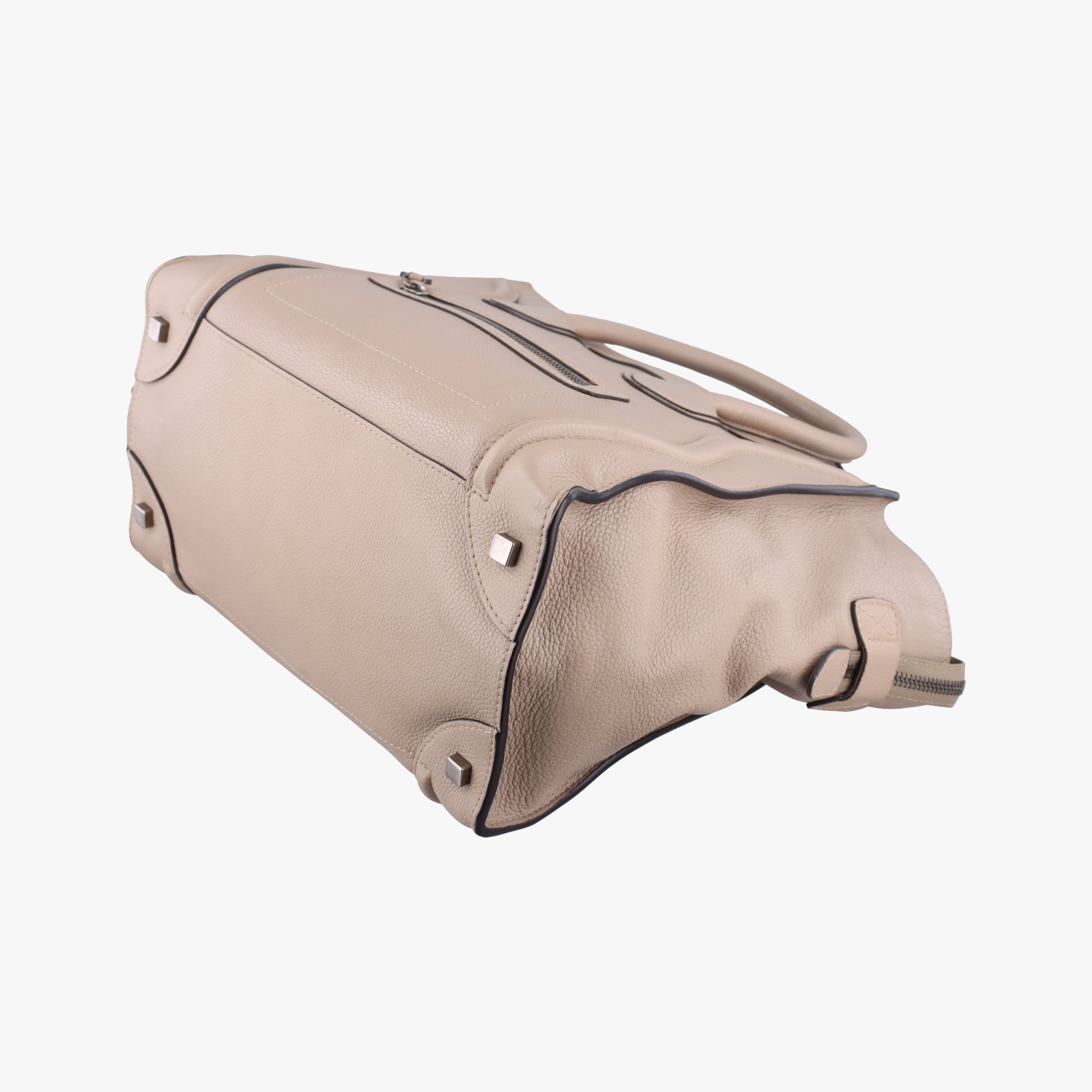 Secondhand Celine luggage mini shopper Beige leather  handbag | stylenewstar