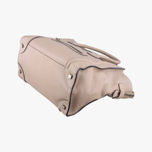 Secondhand Celine luggage mini shopper Beige leather  handbag | stylenewstar