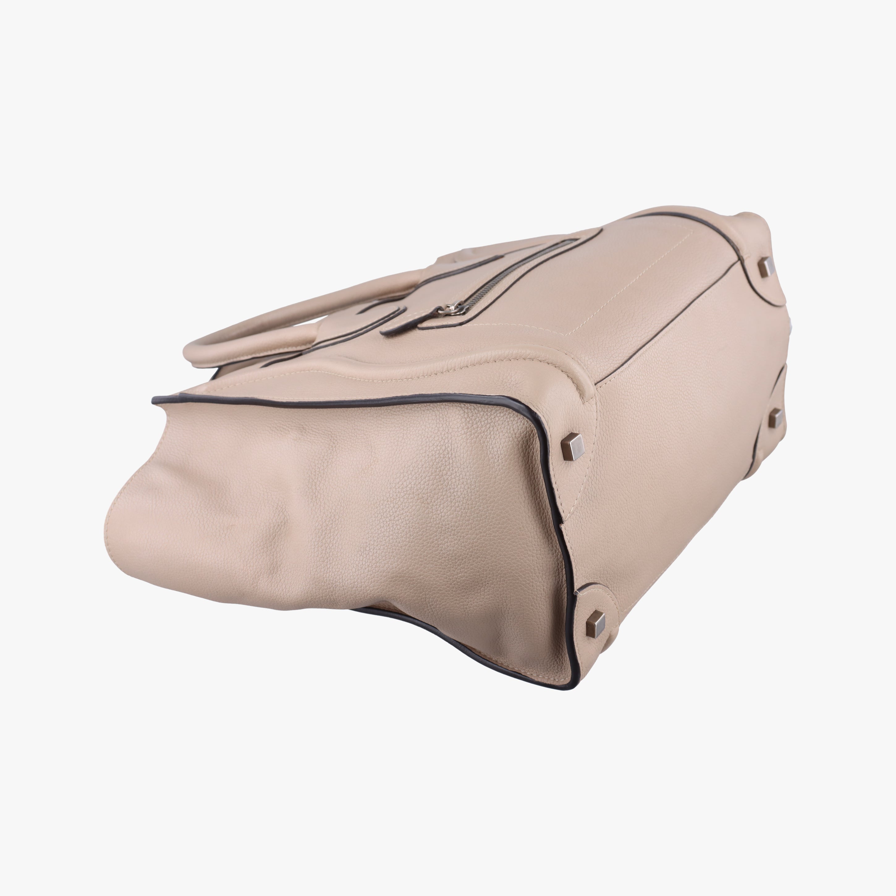 Secondhand Celine luggage mini shopper Beige leather  handbag | stylenewstar