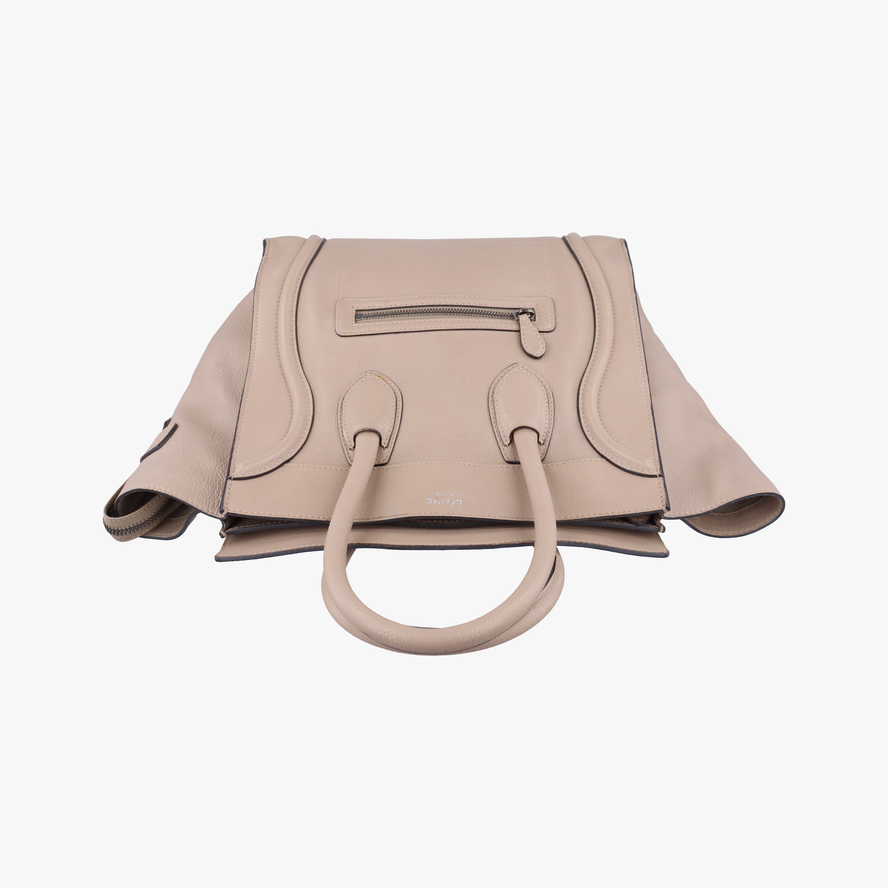 Secondhand Celine luggage mini shopper Beige leather  handbag | stylenewstar