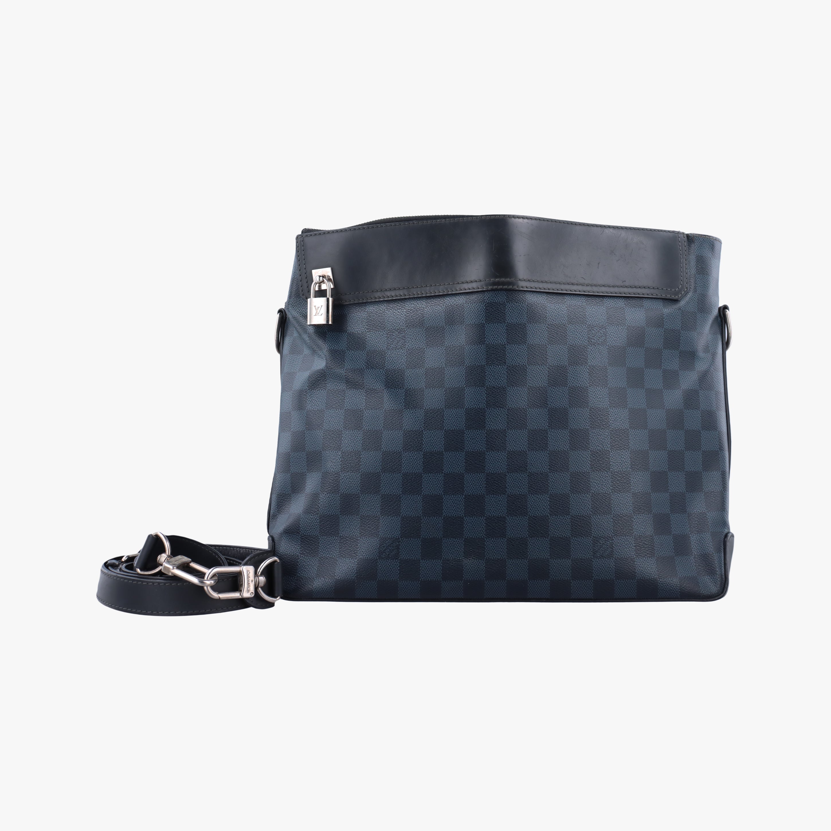 Pre-owned Louis Vuitton Messenger Greenwich Navy×Noir Damier Cobalt N41348 shoulderbag | stylenewstar