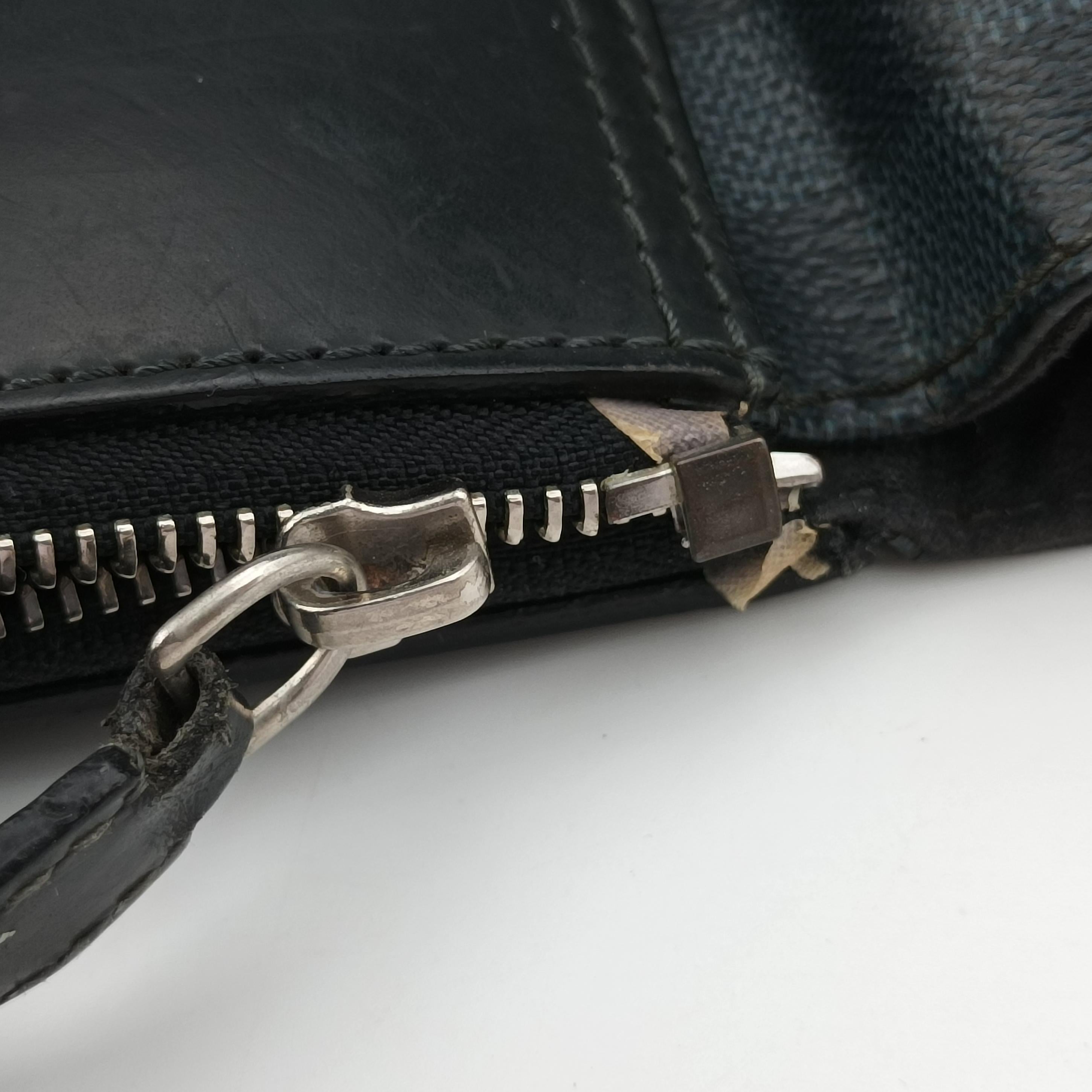 Pre-owned Louis Vuitton Messenger Greenwich Navy×Noir Damier Cobalt N41348 shoulderbag | stylenewstar