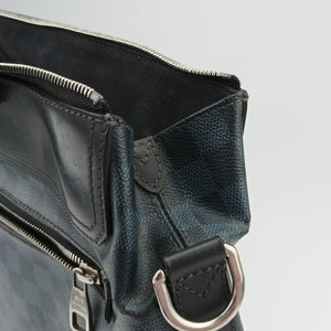 Pre-owned Louis Vuitton Messenger Greenwich Navy×Noir Damier Cobalt N41348 shoulderbag | stylenewstar