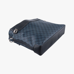 Pre-owned Louis Vuitton Messenger Greenwich Navy×Noir Damier Cobalt N41348 shoulderbag | stylenewstar