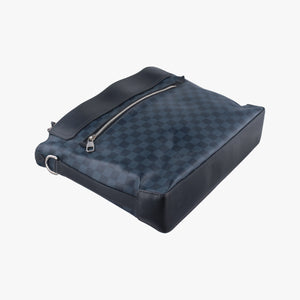 Pre-owned Louis Vuitton Messenger Greenwich Navy×Noir Damier Cobalt N41348 shoulderbag | stylenewstar